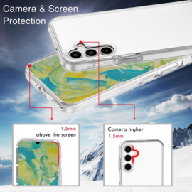 Transparant Hard-Cover Bescherm-Hoes + Screenprotector voor Samsung Galaxy A16 - A26