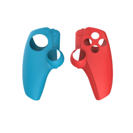Silicone Hoes / Skin Set voor Playstation 5 Portal Remote Player   -  Blauw - Rood