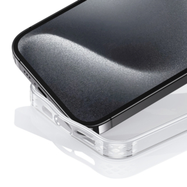 Flex-Cover TPU Bescherm-Hoes Skin + Screenprotector voor iPhone 15 PLUS - Transparant