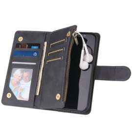 BookCover Wallet Etui voor iPhone 12 - 12 Pro   Zwart