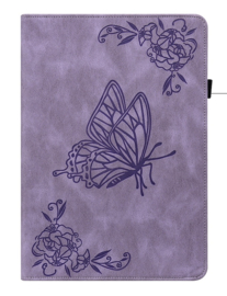 Vlinder - Bescherm-Etui Map voor iPad Mini 6 - Mini 7  - Paars