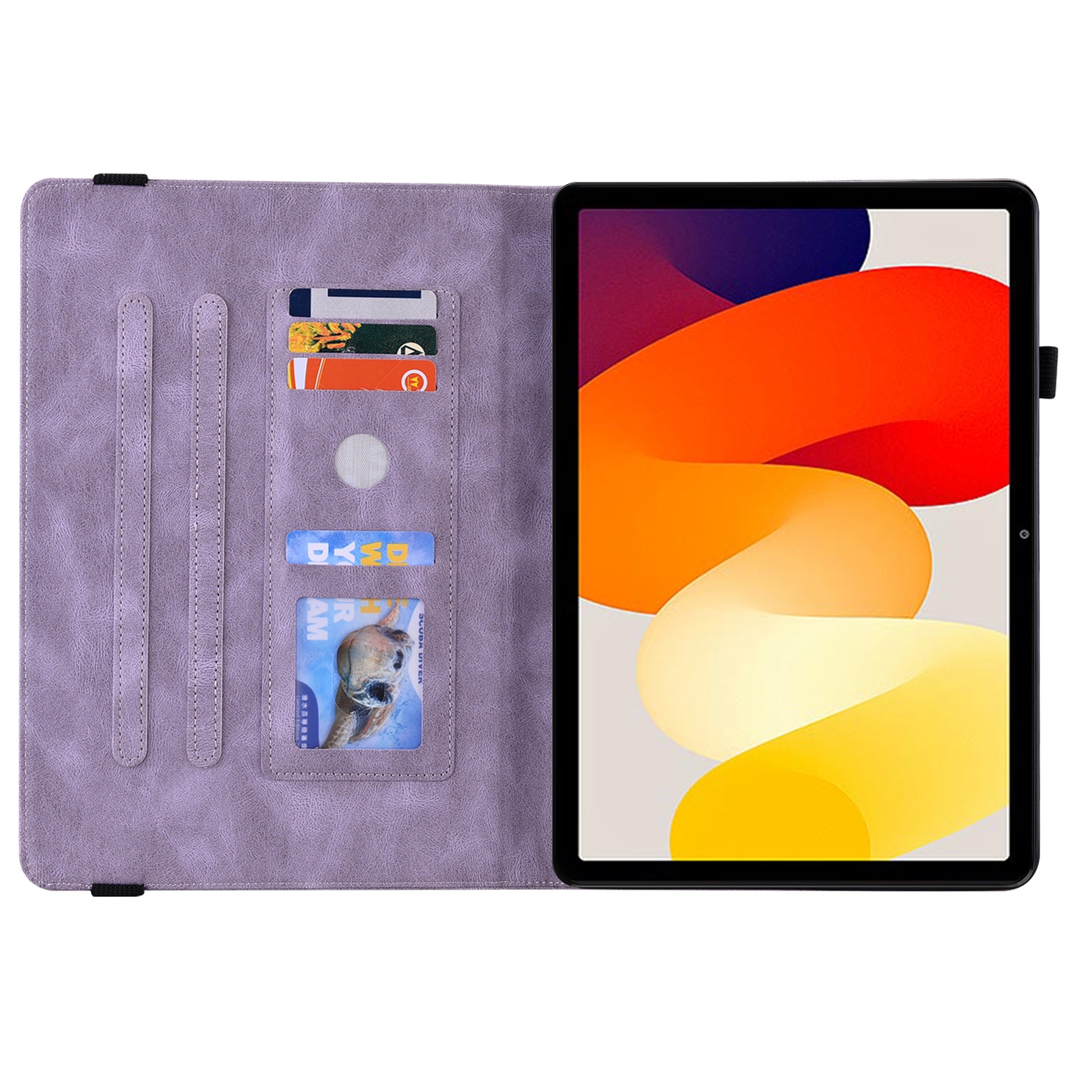 Bescherm-Etui Hoes Map voor Xiaomi Redmi Pad SE - 11  -  Vlinder -  Paars