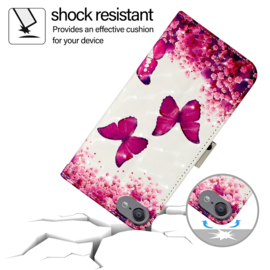 Bescherm-Etui Mapje Hoes voor iPod Touch   - Roze Vlinder