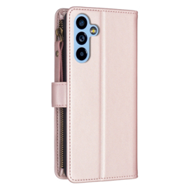 9 Pas -  Portemonnee Etui Hoes voor Samsung Galaxy A54   -   Roze