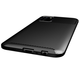 Samsung Galaxy A22 5G   - Carbon TPU Bescherm-Hoes Skin -  Zwart