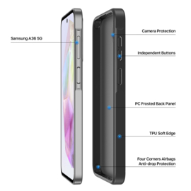 TPU Bescherm-Hoes Skin voor Samsung Galaxy A57 - Zwart