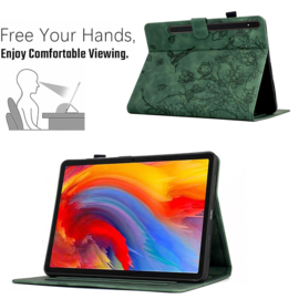 Bescherm-Etui Hoes Map voor Samsung Galaxy Tab S10 FE PLUS - 13.1 - Kolibrie -  Groen