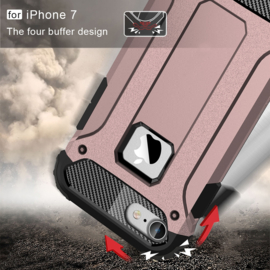 iPhone 7 of 8 - Hybrid Tough Armor-Case Bescherm-Cover Hoes - Roze