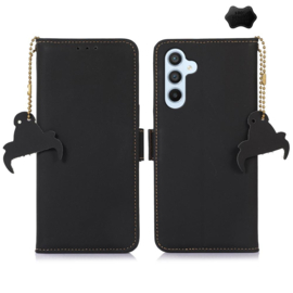 Lederen BoekCover Etui Hoes voor Samsung Galaxy S26 PLUS  -  Zwart