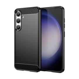 TPU Bescherm-Hoes Skin geschikt voor Samsung Galaxy S24   -   Zwart