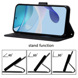 Hoes - Etui - Tas voor Samsung Galaxy A36 - A56  - Met Schouder - Draagkoord -  Zwart