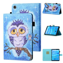 Luxe Bescherm-Etui Hoes Map voor Samsung Galaxy Tab  A11 Plus - A9 Plus - 11"    "Cartoon Uil"