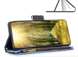 BookCover Portemonnee  Etui voor Samsung Galaxy S23   -   Vlinders. Blauw