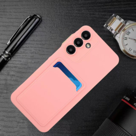 TPU Bescherm-Hoes Skin Cover met Pas-vak voor Samsung Galaxy S26 -  Roze