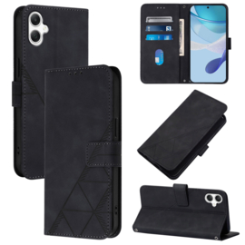 Hoes - Etui - Tas voor Samsung Galaxy A06  - Met Schouder - Draagkoord -  Zwart