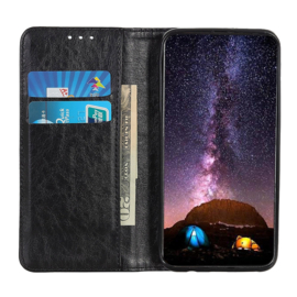 Luxe BookCover Hoes Etui voor iPhone 12 - iPhone 12 Pro     Zwart