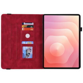 Bescherm-Etui Hoes Map voor Samsung Galaxy Tab S11 - 11"- Vlinder - Rood