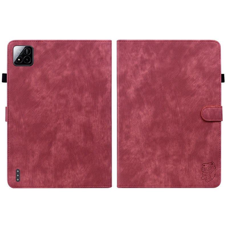 Luxe Bescherm-Etui Hoes Map voor Xiaomi Pad 7  -  7 PRO   -    " Cute Cat "  Rood