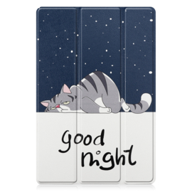 Cover Map Hoes voor Samsung Galaxy Tab A8 10.5  - Good Night Cat