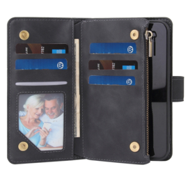 BookCover Wallet Etui voor iPhone 12 - 12 Pro   Zwart