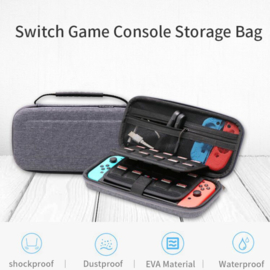 Luxe Aerocase Hoes Etui voor Nintendo Switch  - Switch OLED  Grijs Stof