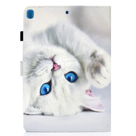 Witte Kat  - Bescherm-Etui Map voor iPad 10.2 - iPad Air 10.5