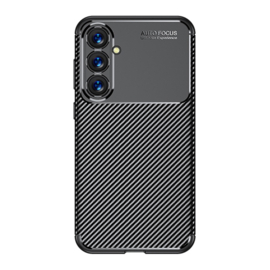 Samsung Galaxy S23 FE Edition  - Carbon TPU Bescherm-Hoes Skin - Zwart