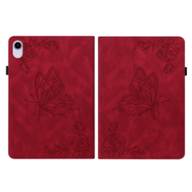 Vlinder - Bescherm-Etui Map voor iPad Mini 6 - Mini 7  - Rood