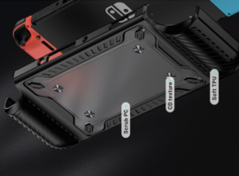 Grip TPU Bescherm Hoes Cover voor Nintendo Switch  OLED - Blauw