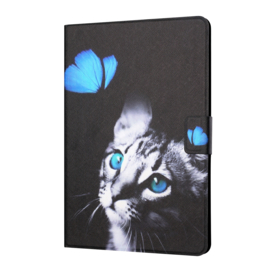 Kat - Vlinder - Bescherm-Etui Map voor iPad 10th  - 10.9  2022