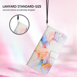 Bescherm-Etui Mapje Hoes voor iPod Touch   - Wit -  Blauw  - Goud - Marmer design