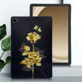 TPU Flex Bescherm- Hoes Cover Skin voor Galaxy Tab A9 PLUS 11  -  Roos -  Zwart
