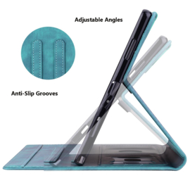 Luxe Bescherm-Etui Hoes Map voor Xiaomi Pad 7 - Pad 7 PRO - Pad 8 - Pad 8 Pro -     Bloemen en Kat -  Groen