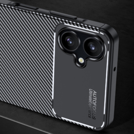 Samsung Galaxy A06  - Carbon TPU Bescherm-Hoes Skin - Zwart