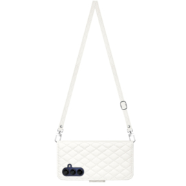 Portemonnee - Etui  Tas voor Samsung Galaxy A55  - Met Schouder - Draagkoord - Wit