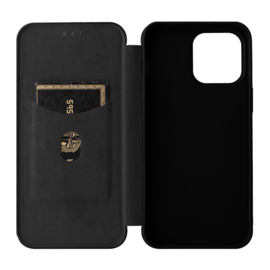 Slim Carbon  Cover Hoes Etui voor iPhone 13 - 14    Zwart - Carbon