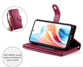 Luxe Portemonnee - Etui  Hoes Tas voor Samsung Galaxy A57   - Met Schouder - Draagkoord -  Rood
