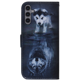 BookCover Hoes Etui voor Samsung Galaxy A24  -  A25    Wolf