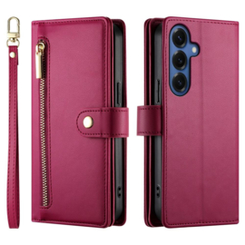 Luxe Portemonnee - Etui  Hoes Tas voor Samsung Galaxy S26 PLUS   - Met Schouder - Draagkoord -  Rood