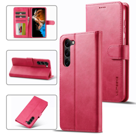 Luxe BoekCover Etui Hoes Map  voor Samsung Galaxy S24 - S25   -  Roze