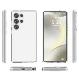 Transparant Hard-Cover Bescherm-Hoes + Screenprotector voor Samsung Galaxy S25 ULTRA