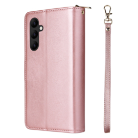 BookCover - 9 Cards - Wallet Etui Hoes voor Samsung Galaxy A34 - 5G   -  Roze