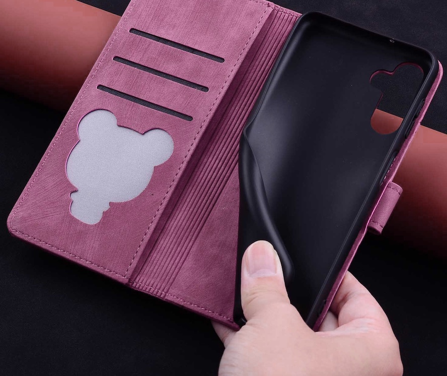 BookCover Hoes Etui voor Samsung Galaxy S24 - S25  -  Roze - Bloemen Kat - Reliëf