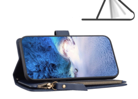 9 Pas - Portemonnee Etui Hoes voor Samsung Galaxy A14   -   Blauw