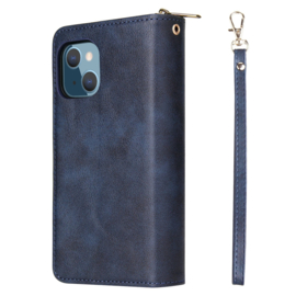 BookCover - 9 Cards - Wallet Etui voor iPhone 13 - iPhone 14  -  Blauw