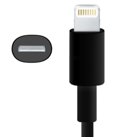 Lightning USB Oplader en Data-kabel voor iPhone  - 1m -  Zwart