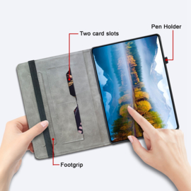 Luxe Bescherm-Etui Hoes Map voor Samsung Galaxy Tab A9 Plus - 11 -    Kitten  - Tijger