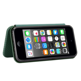 Slim Carbon  Cover Hoes Etui voor iPod Touch      Groen