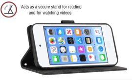 Luxe Bescherm-Etui Hoes voor iPod Touch - 5G 6G 7G  -  Zwart