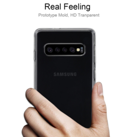 Samsung Galaxy S10 -  TPU Bescherm-Hoes Skin - Transparant 0.75mm